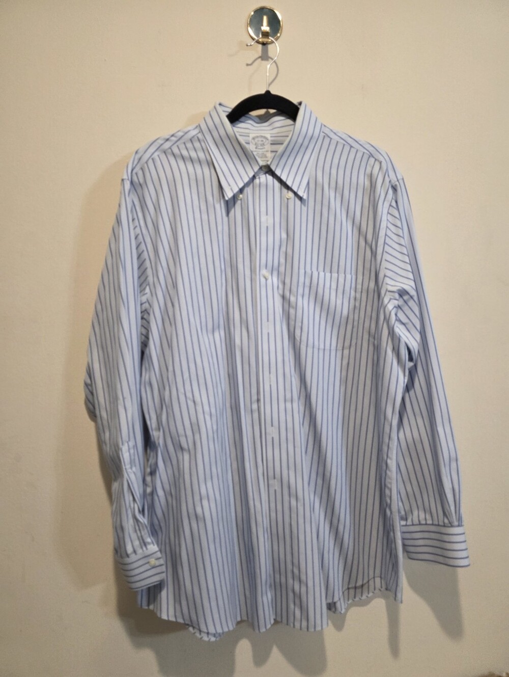Men's Blue Thin-Stripe Dress Shirt